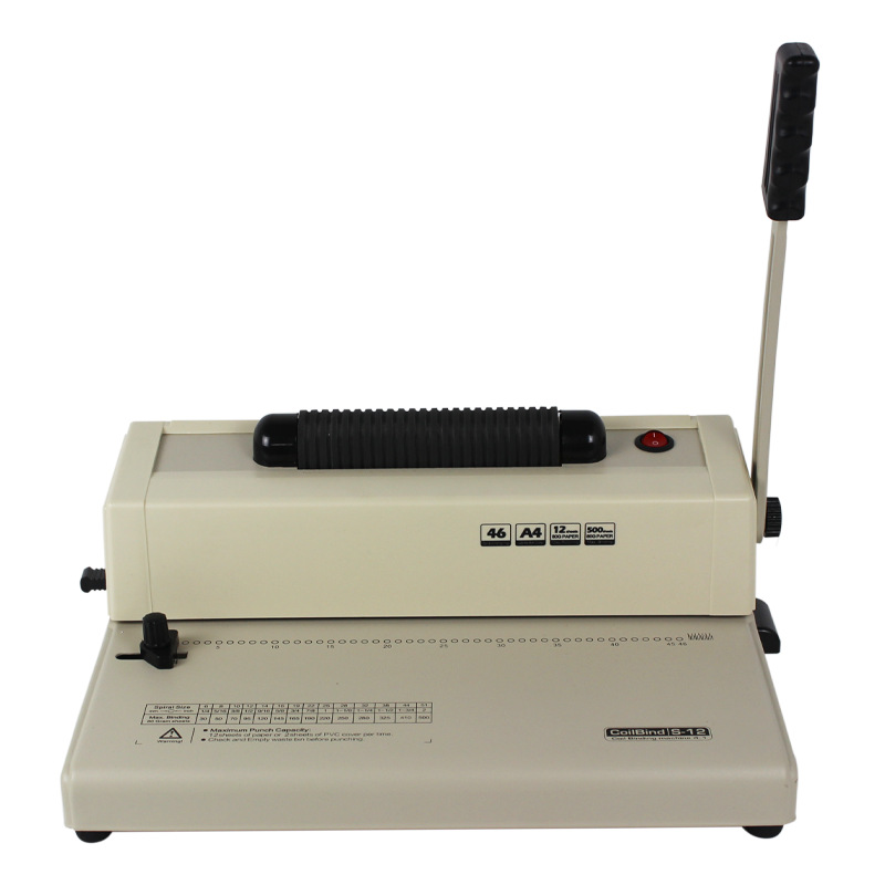 Binding Machine Comb - Direktverkauf ab Werk S-12 Einzelspulen-A4-Stanzmaschine Kunststoff-Spiralring