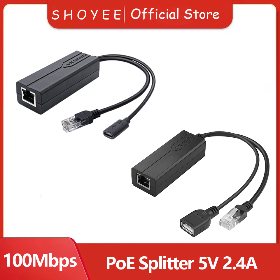 Power Over Ethernet - PoE-Splitter 5V 2,4A USB Typ C